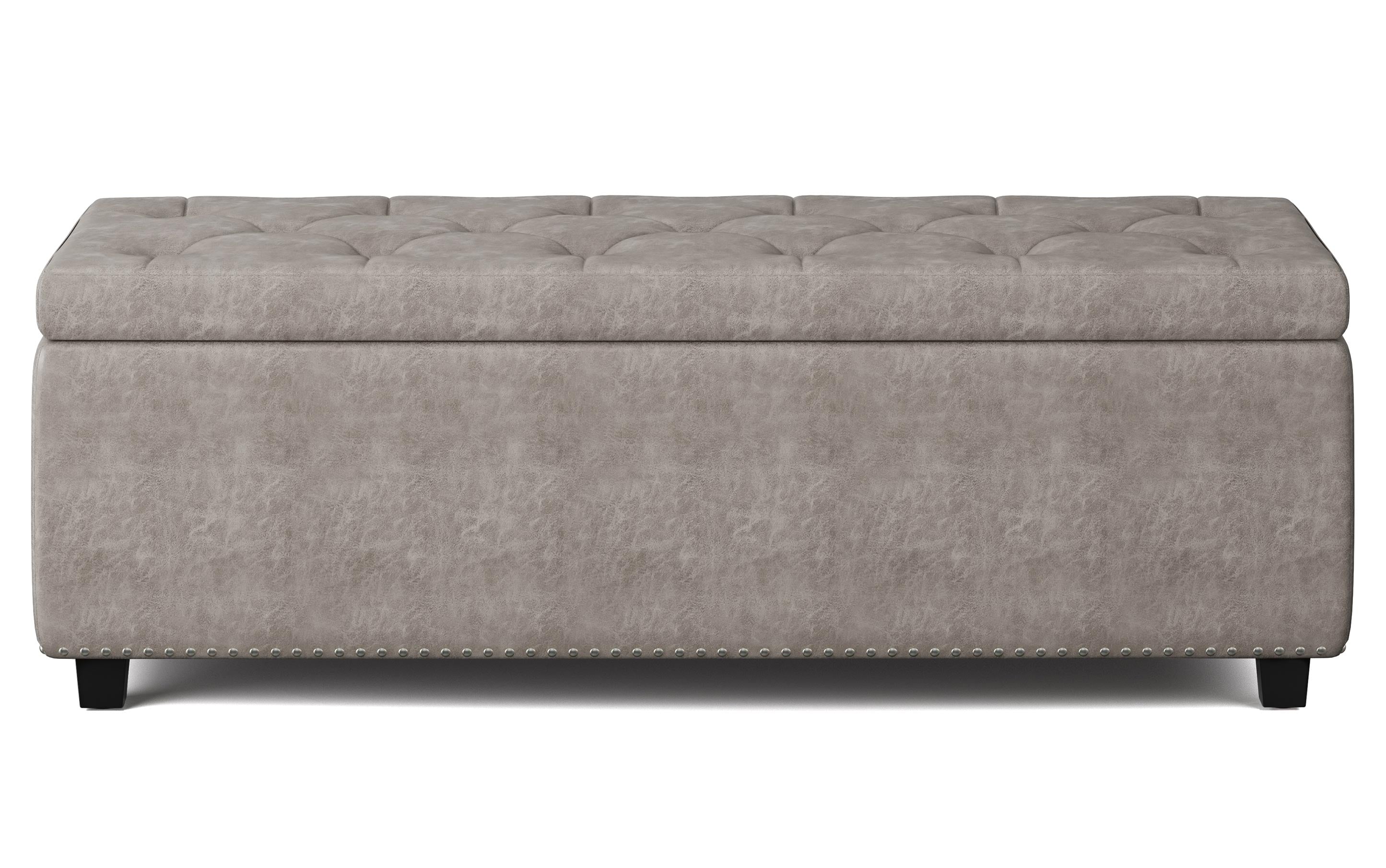 Hamilton Storage Ottoman in Distressed Grey