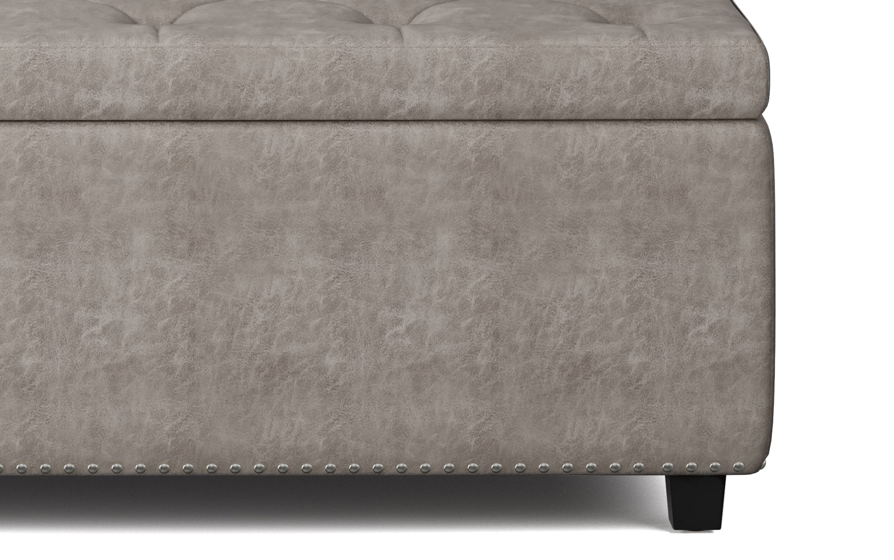 Hamilton Storage Ottoman in Distressed Grey