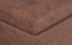 Hamilton Storage Ottoman in Distressed Vegan Leather