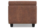 Hamilton Storage Ottoman in Distressed Vegan Leather
