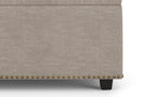 Hamilton Lift Top Storage Ottoman in Linen Style Fabric