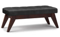 Draper Ottoman Bench in Distressed Vegan Leather