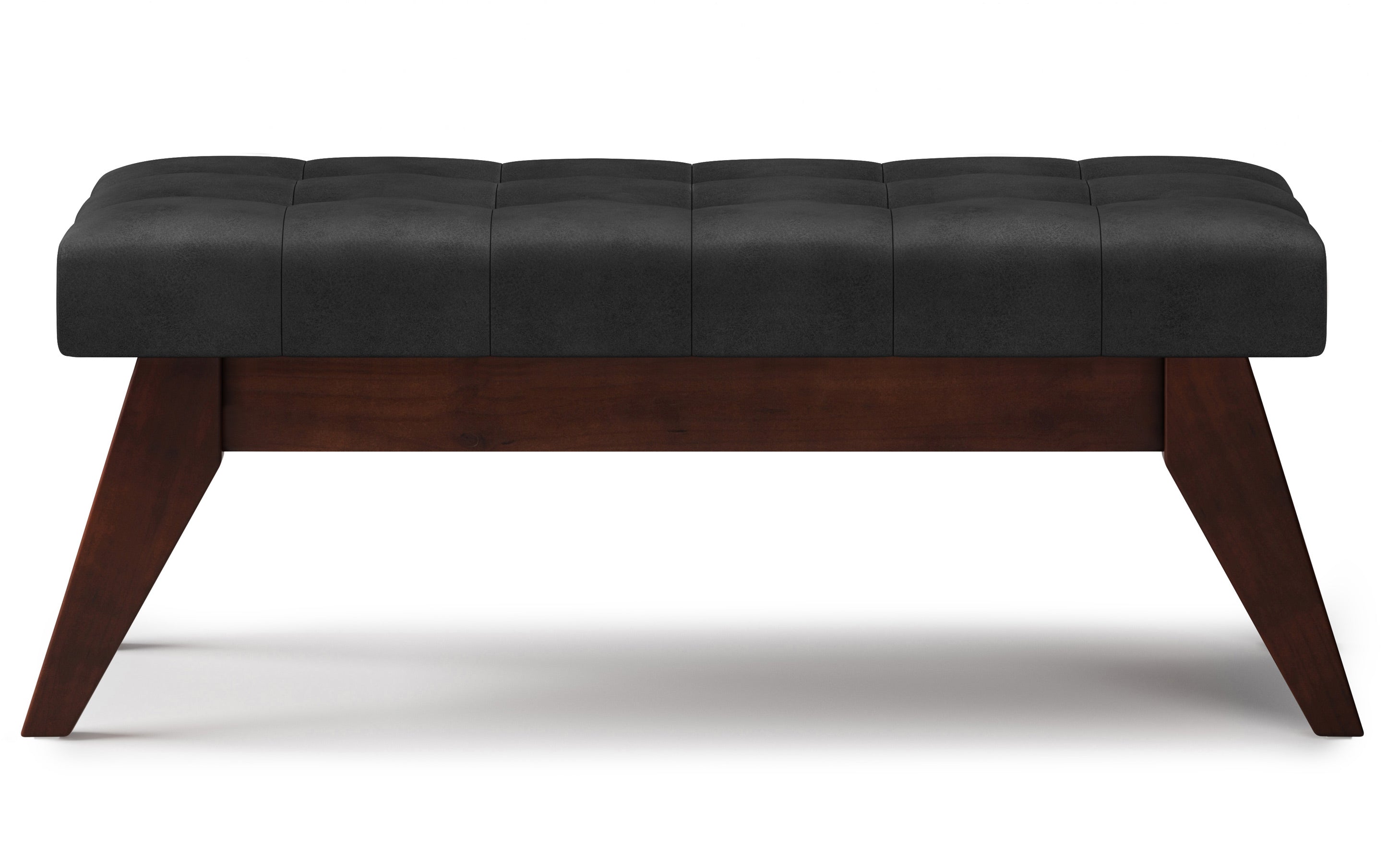 Draper Ottoman Bench in Distressed Vegan Leather