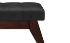 Draper Ottoman Bench in Distressed Vegan Leather