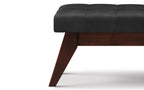 Draper Ottoman Bench in Distressed Vegan Leather