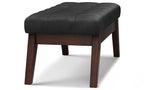 Draper Ottoman Bench in Distressed Vegan Leather