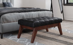 Draper Ottoman Bench in Distressed Vegan Leather