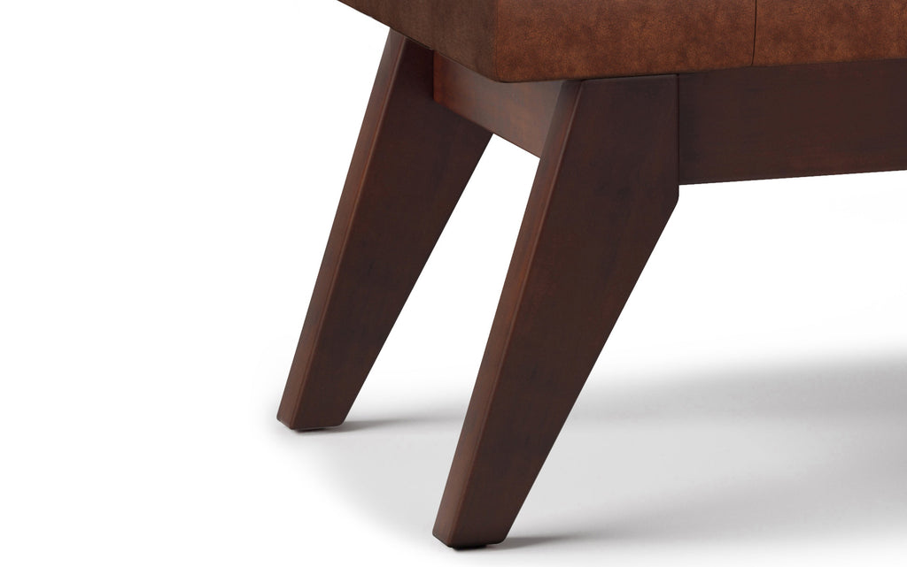 Draper Ottoman Bench in Distressed Vegan Leather