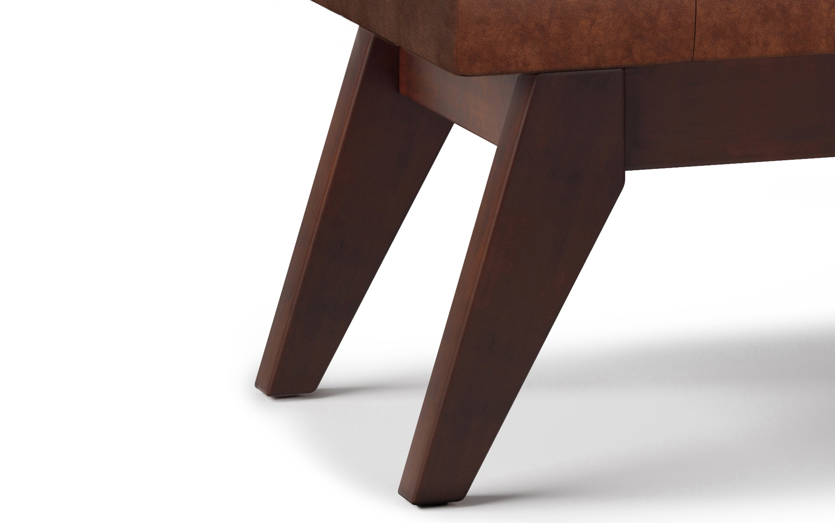 Draper Ottoman Bench in Distressed Vegan Leather