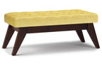 Draper Ottoman Bench in Velvet Fabric