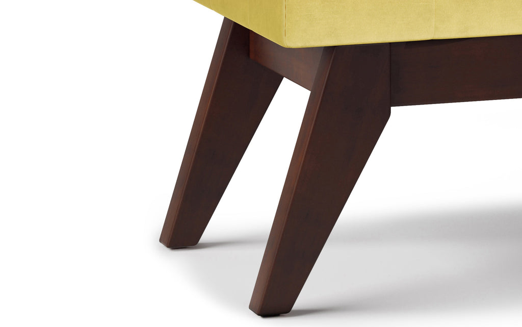 Draper Ottoman Bench in Velvet Fabric