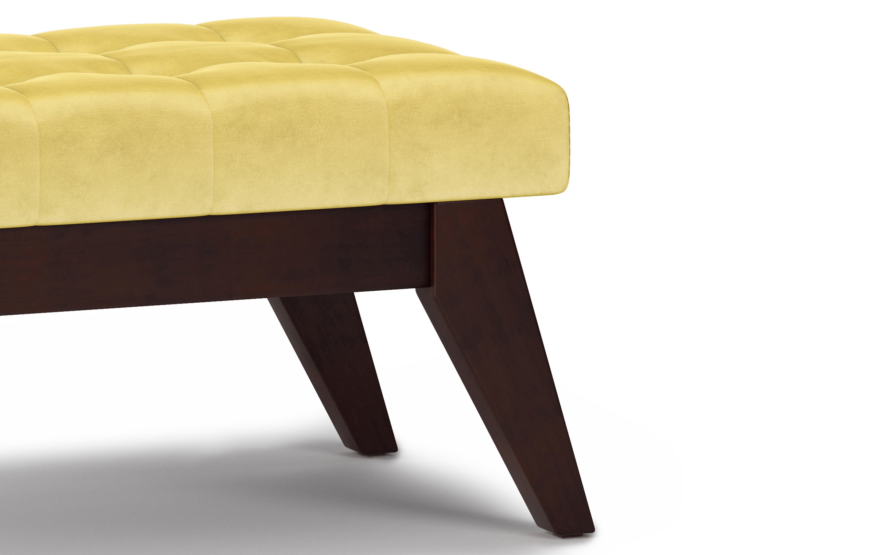 Draper Ottoman Bench in Velvet Fabric