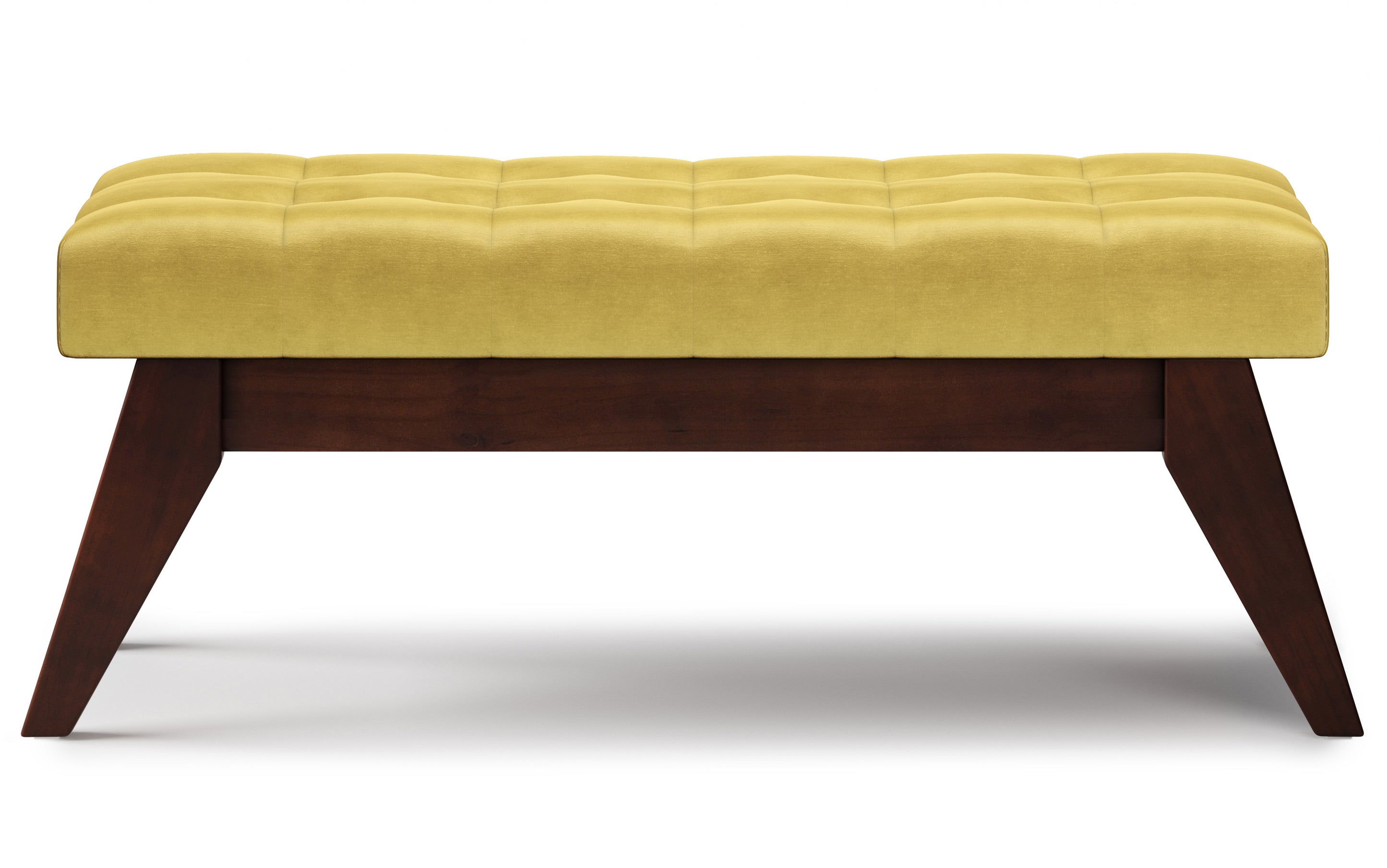 Draper Ottoman Bench in Velvet Fabric