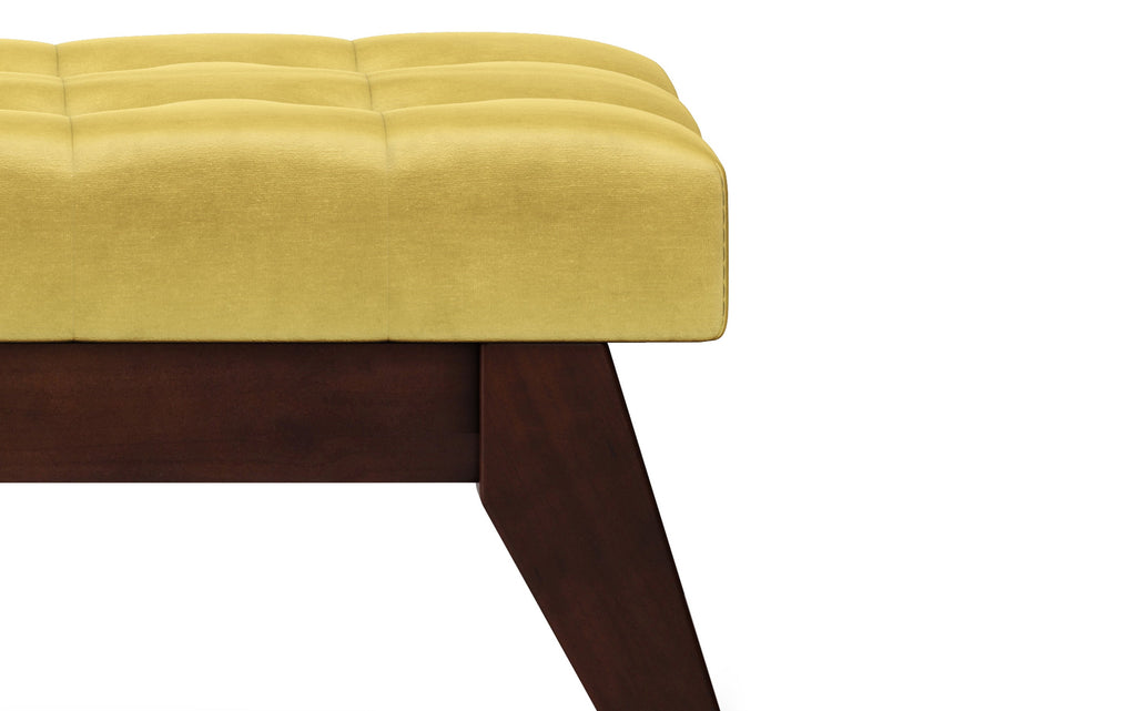 Draper Ottoman Bench in Velvet Fabric