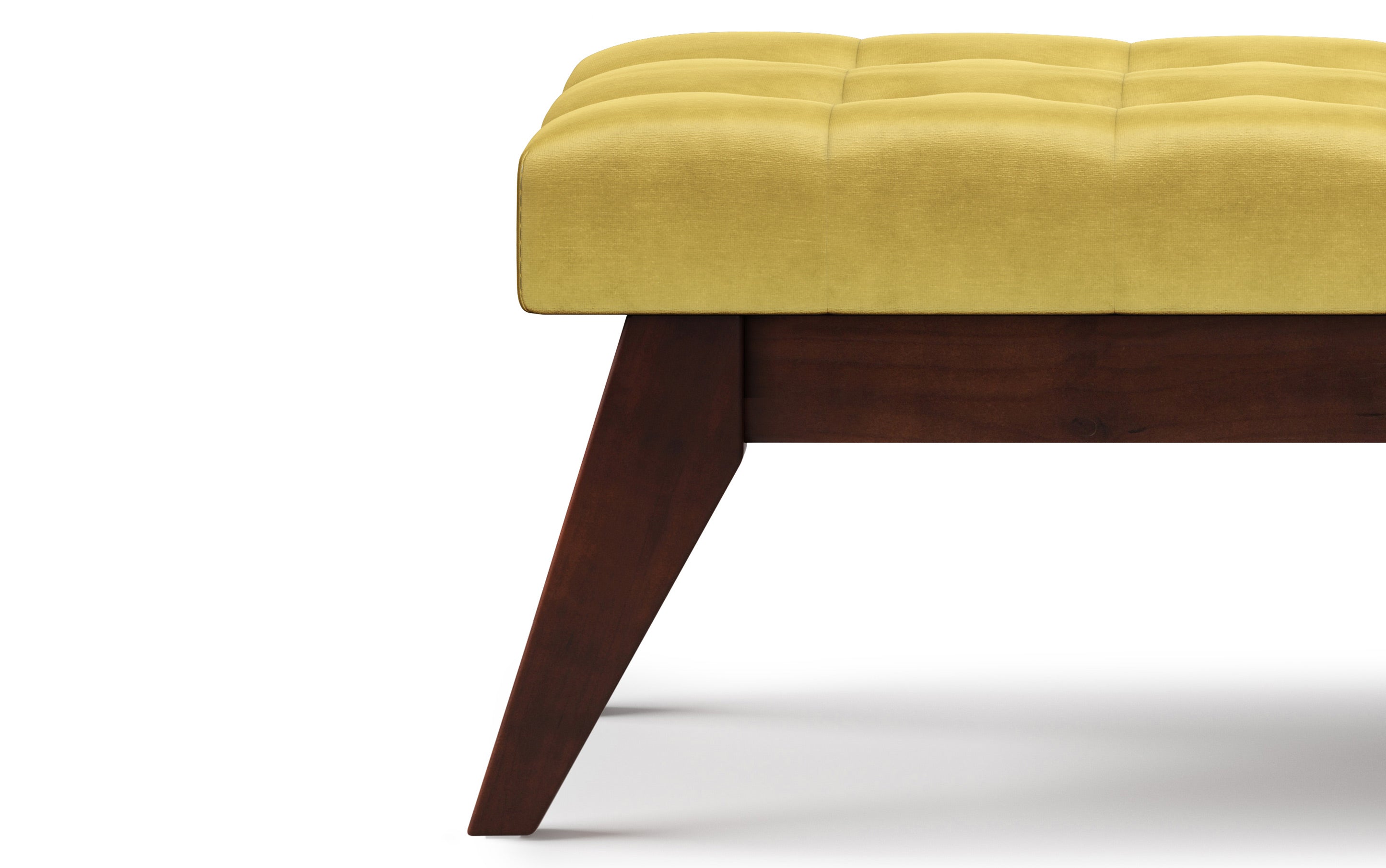 Draper Ottoman Bench in Velvet Fabric