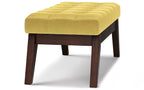 Draper Ottoman Bench in Velvet Fabric
