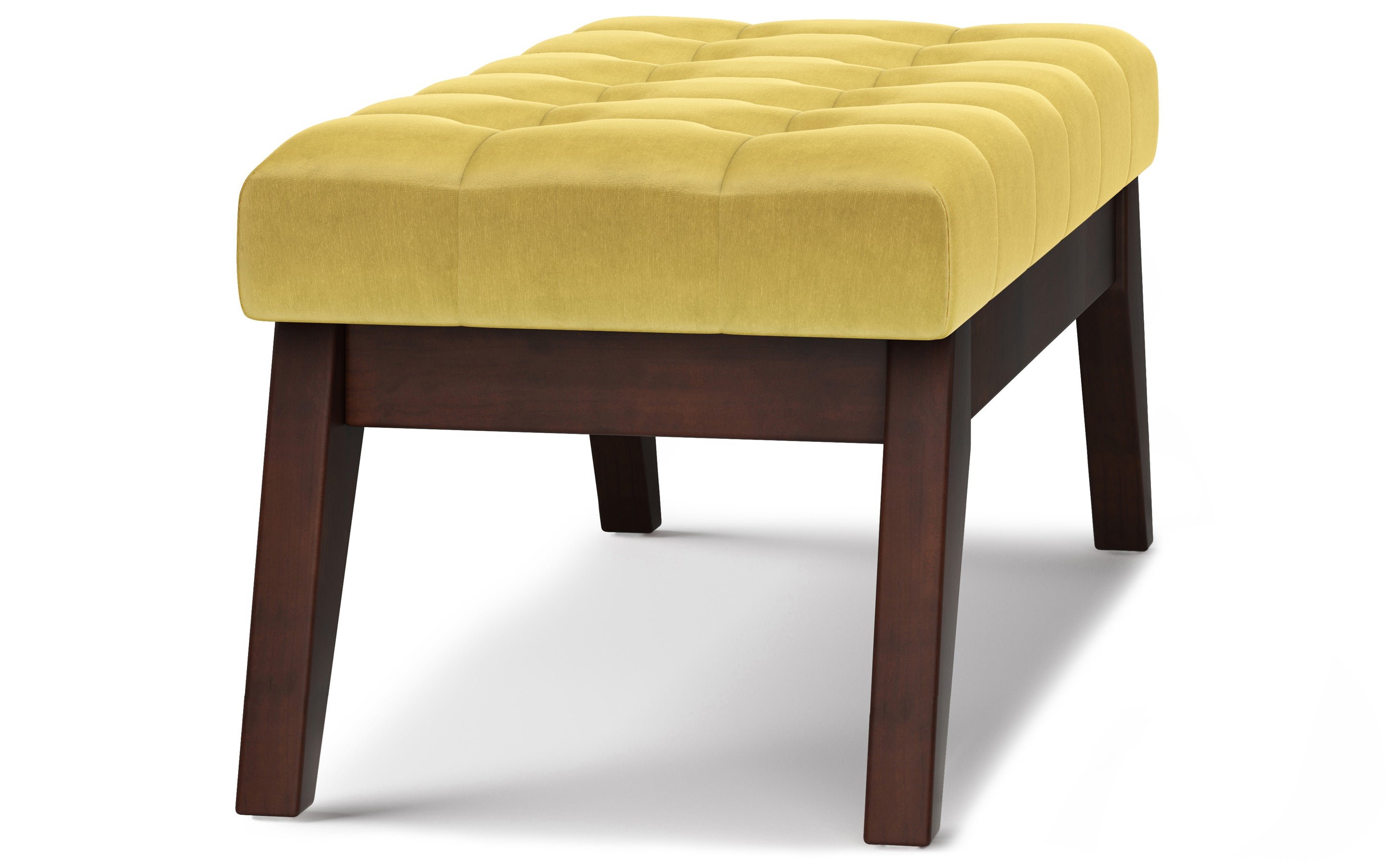 Draper Ottoman Bench in Velvet Fabric