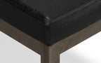 Milltown Small Ottoman Bench in Distressed Vegan Leather