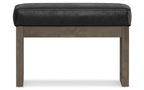 Milltown Small Ottoman Bench in Distressed Vegan Leather
