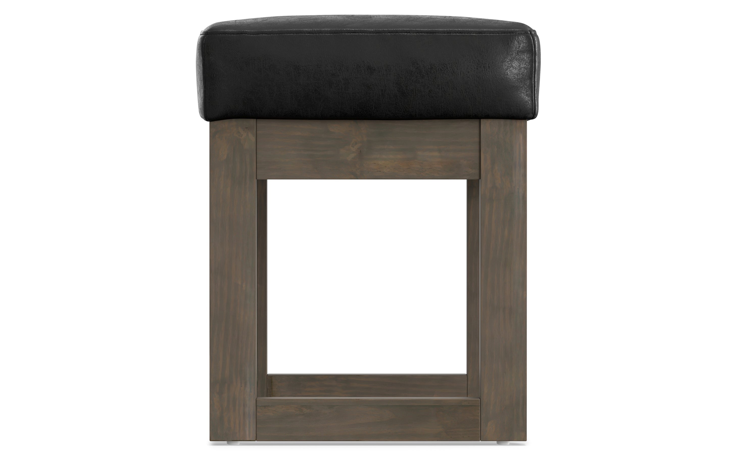 Milltown Small Ottoman Bench in Distressed Vegan Leather