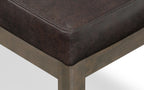 Milltown Small Ottoman Bench in Distressed Vegan Leather