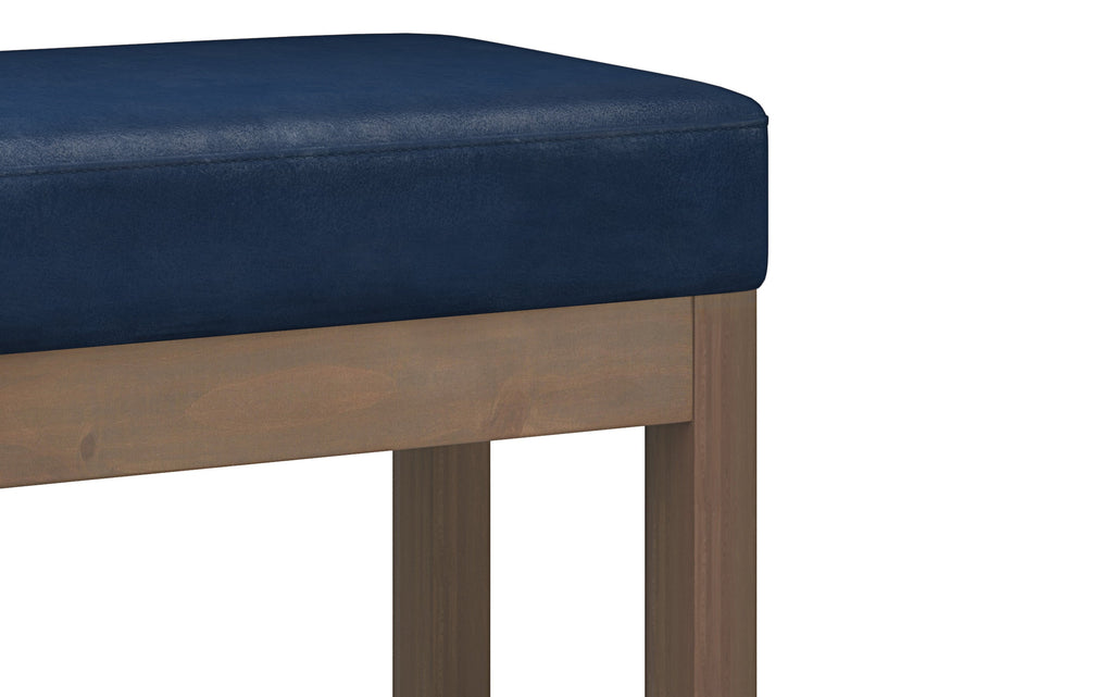 Milltown Small Ottoman Bench in Distressed Vegan Leather