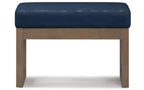 Milltown Small Ottoman Bench in Distressed Vegan Leather