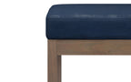 Milltown Small Ottoman Bench in Distressed Vegan Leather