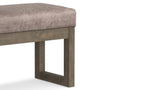 Milltown Small Ottoman Bench in Distressed Vegan Leather
