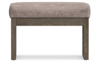 Milltown Small Ottoman Bench in Distressed Vegan Leather