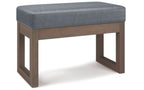 Milltown Small Ottoman Bench in Vegan Leather