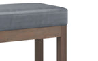 Milltown Small Ottoman Bench in Vegan Leather