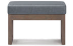 Milltown Small Ottoman Bench in Vegan Leather