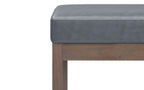 Milltown Small Ottoman Bench in Vegan Leather