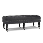 Henley Ottoman Bench in Distressed Vegan Leather
