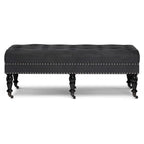 Henley Ottoman Bench in Distressed Vegan Leather