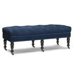 Henley Ottoman Bench in Distressed Vegan Leather