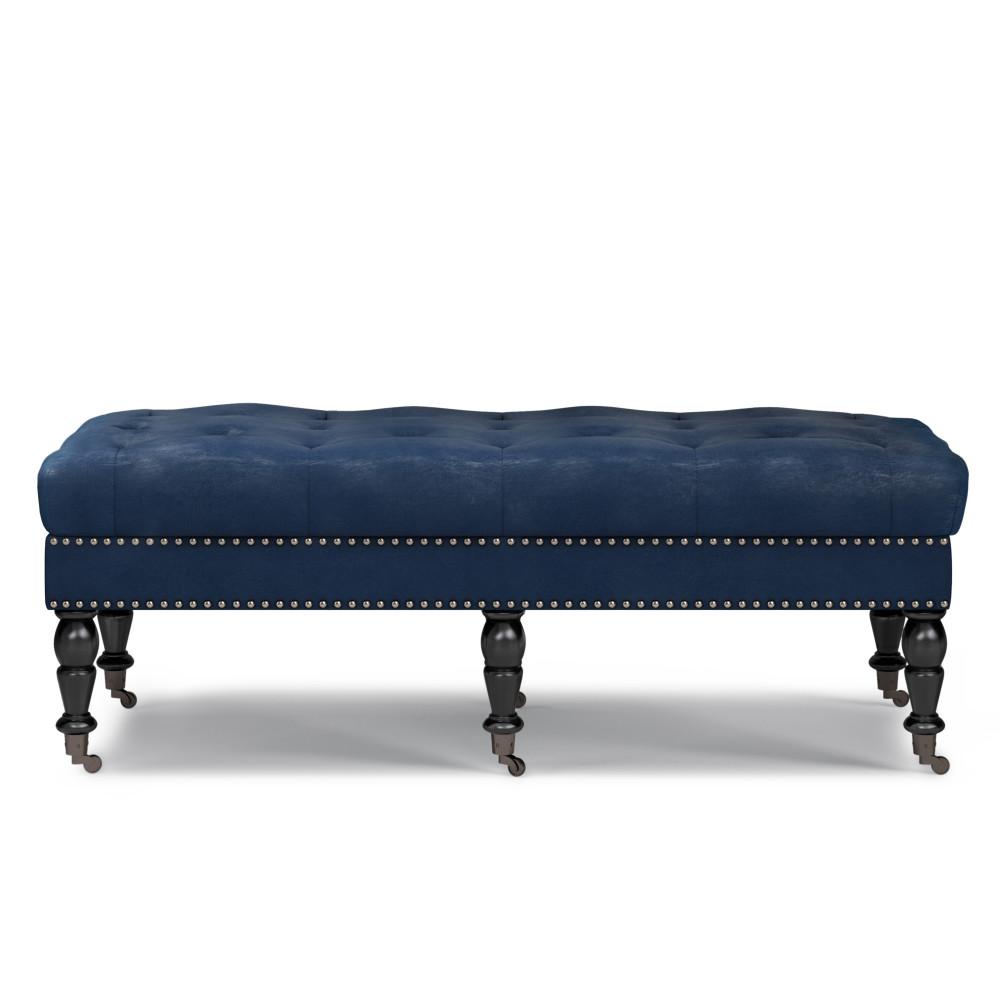 Henley Ottoman Bench in Distressed Vegan Leather