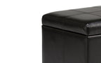 Amelia Storage Ottoman in Vegan Leather