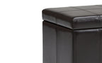Amelia Storage Ottoman in Vegan Leather