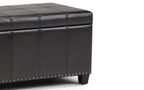Amelia Storage Ottoman in Vegan Leather