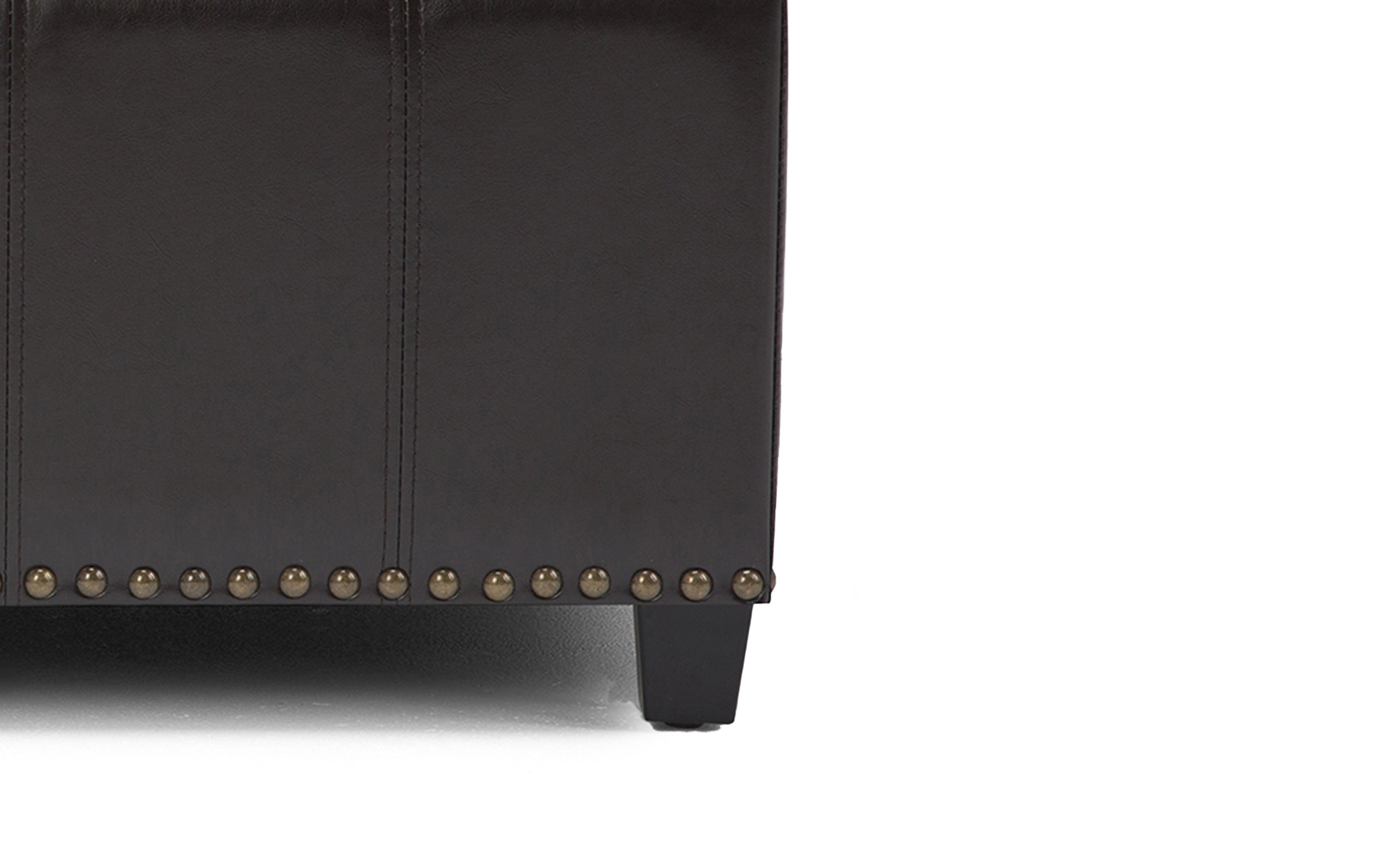 Amelia Storage Ottoman in Vegan Leather