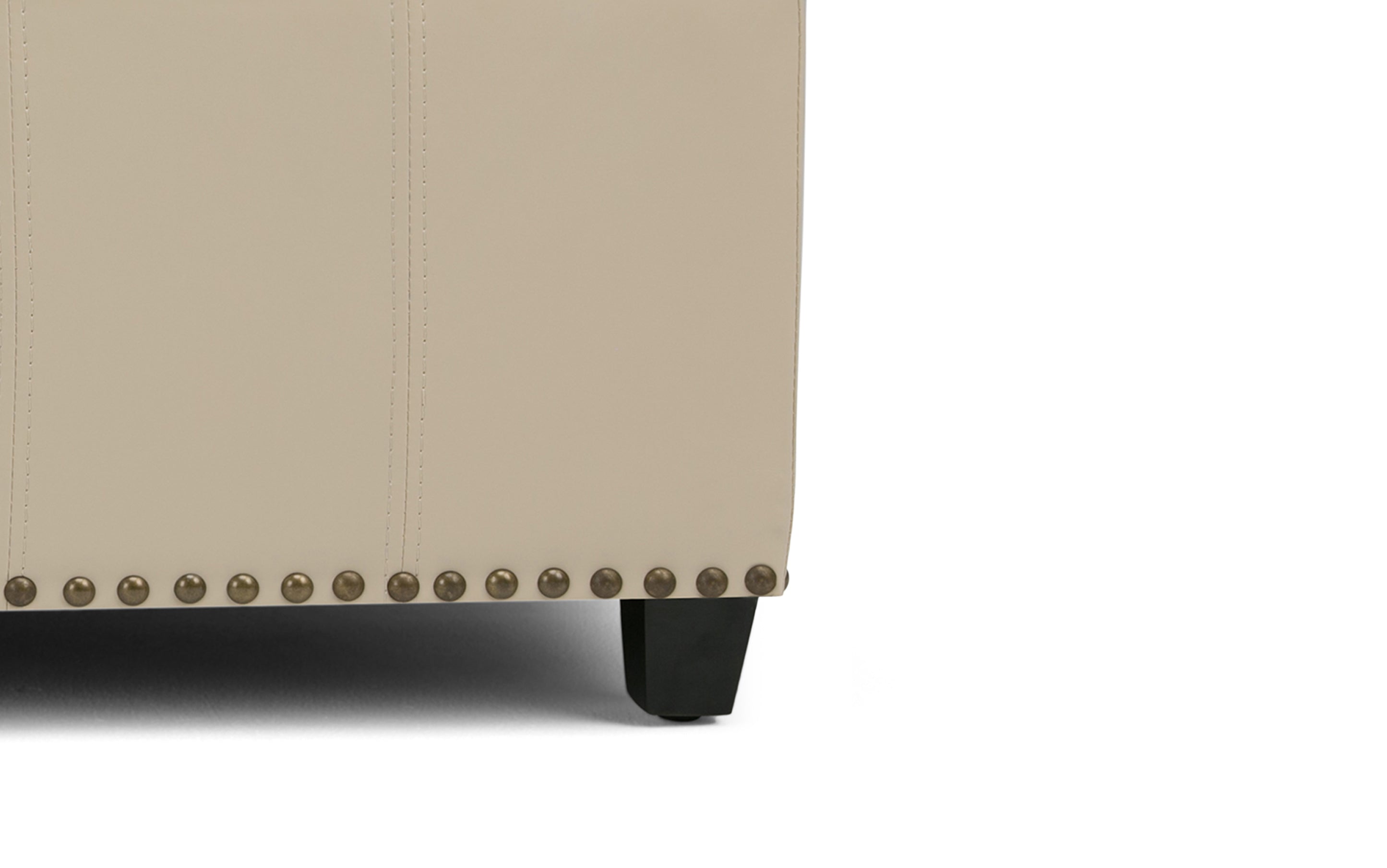 Amelia Storage Ottoman in Vegan Leather