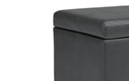 Amelia Storage Ottoman in Vegan Leather