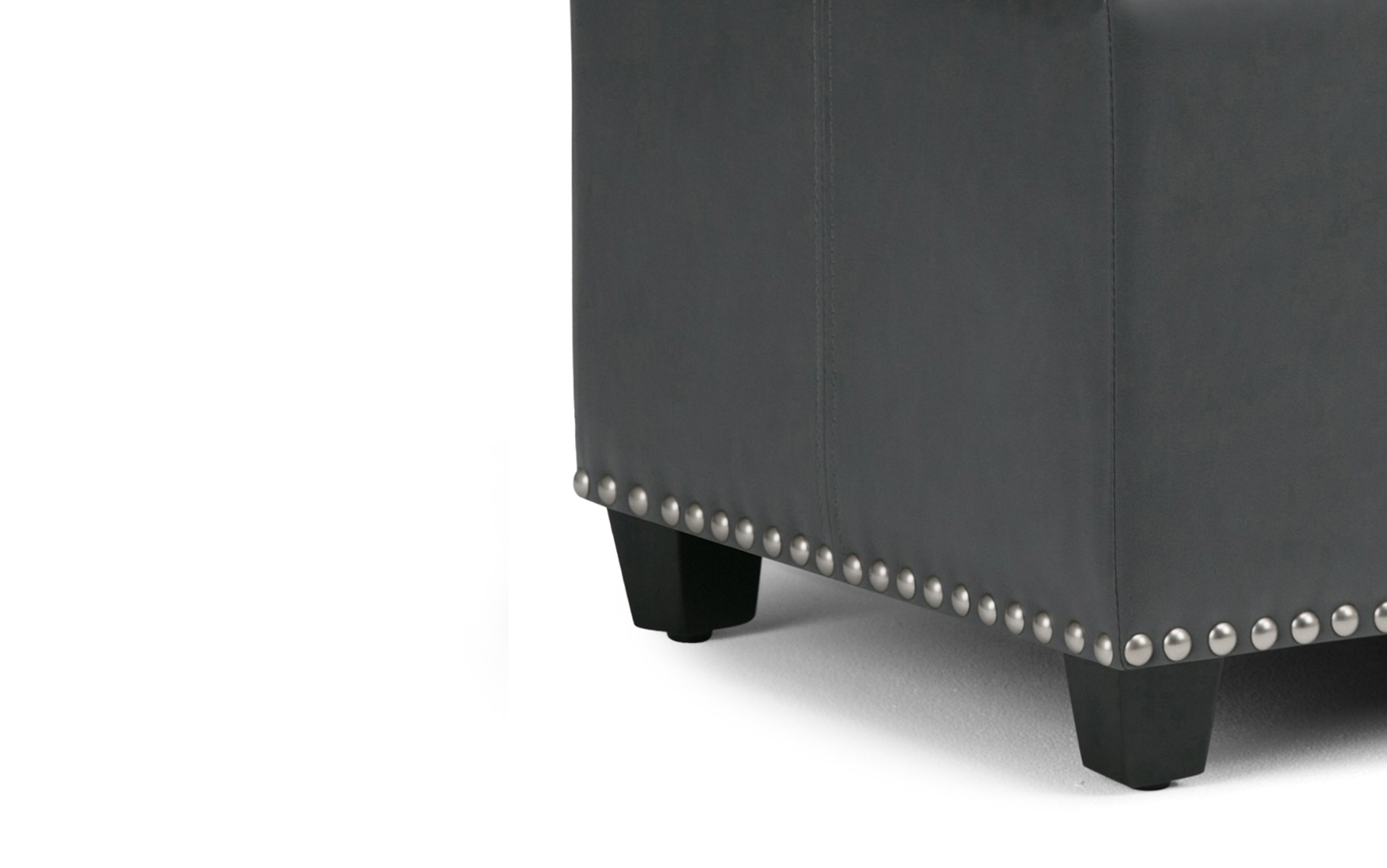 Amelia Storage Ottoman in Vegan Leather