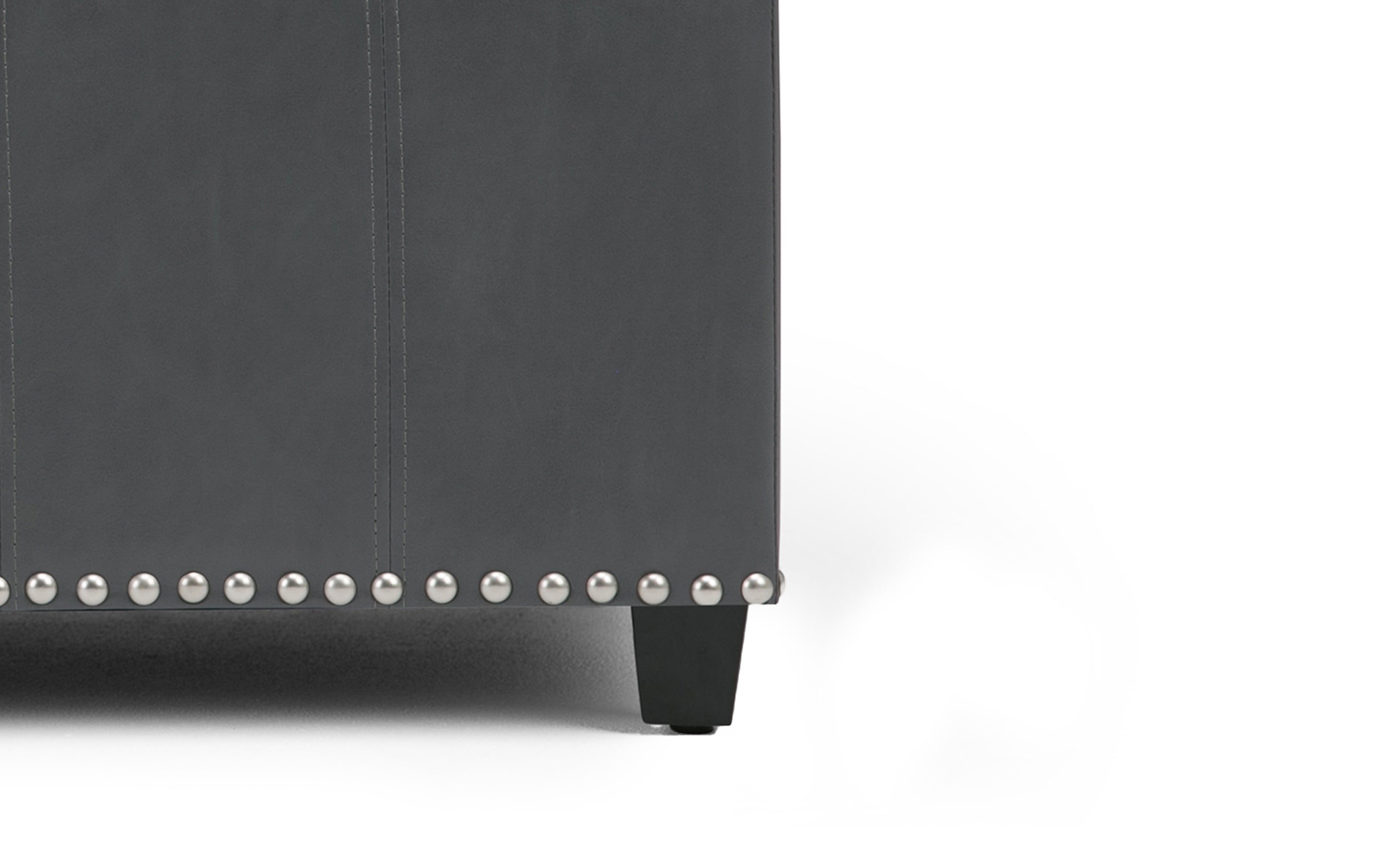 Amelia Storage Ottoman in Vegan Leather