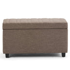 Darcy Storage Ottoman in Fawn Brown