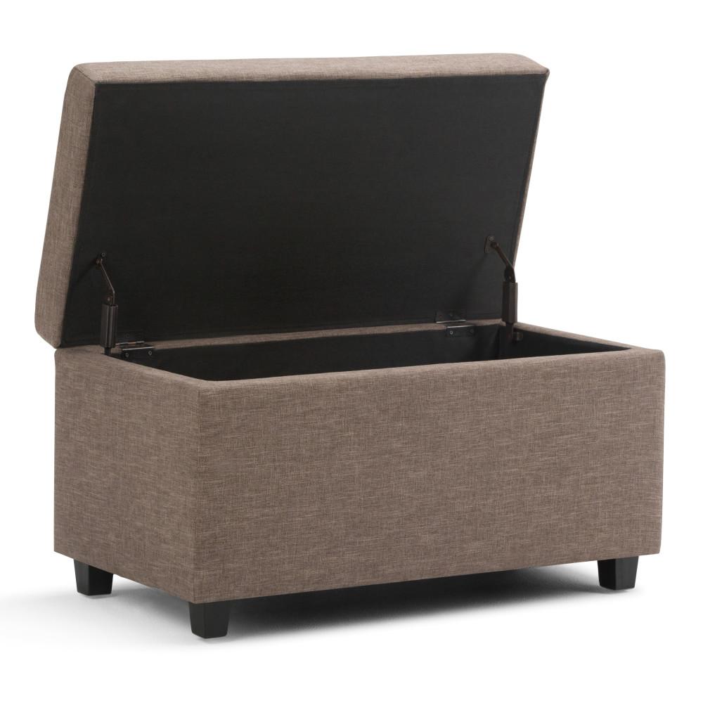 Darcy Storage Ottoman in Fawn Brown