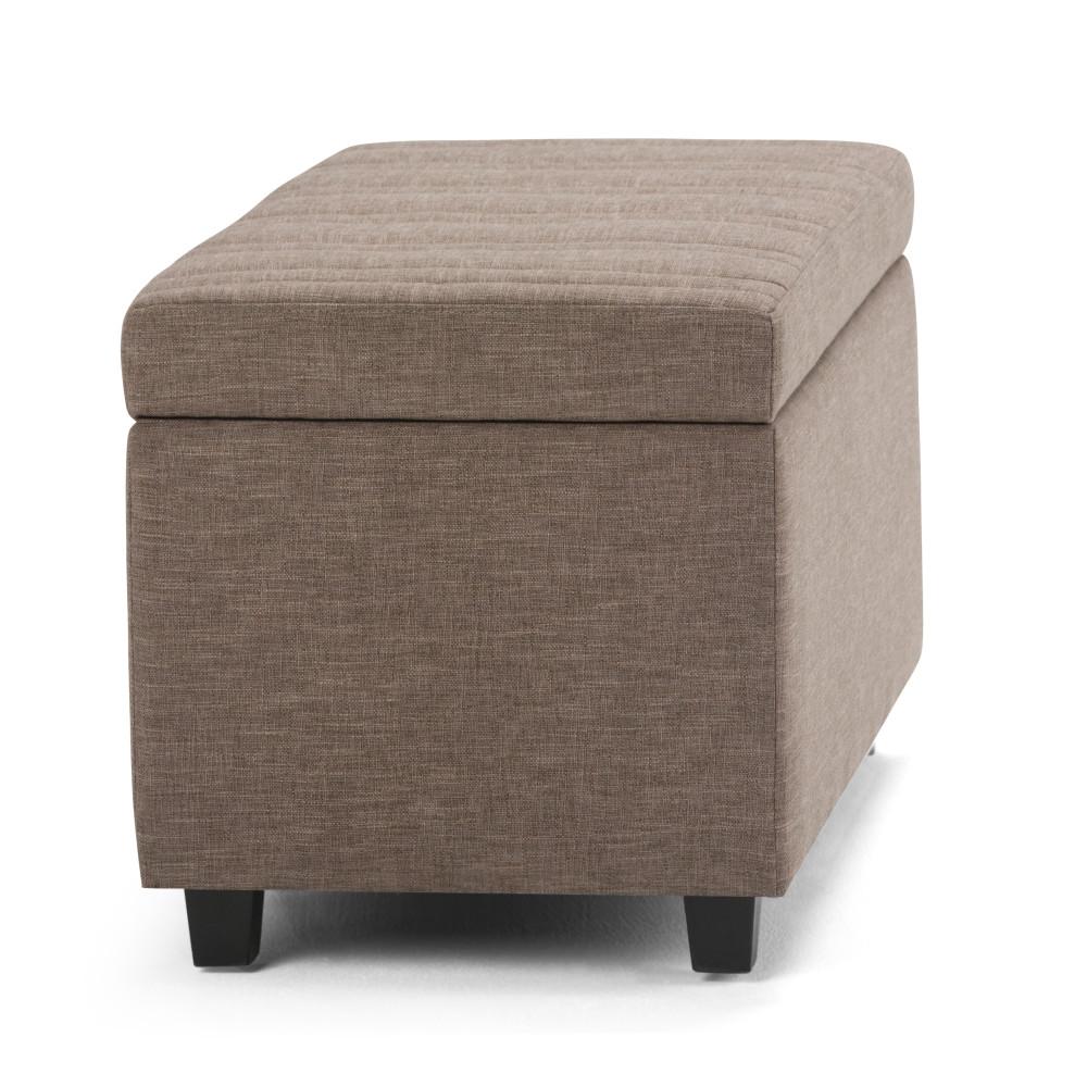 Darcy Storage Ottoman in Fawn Brown