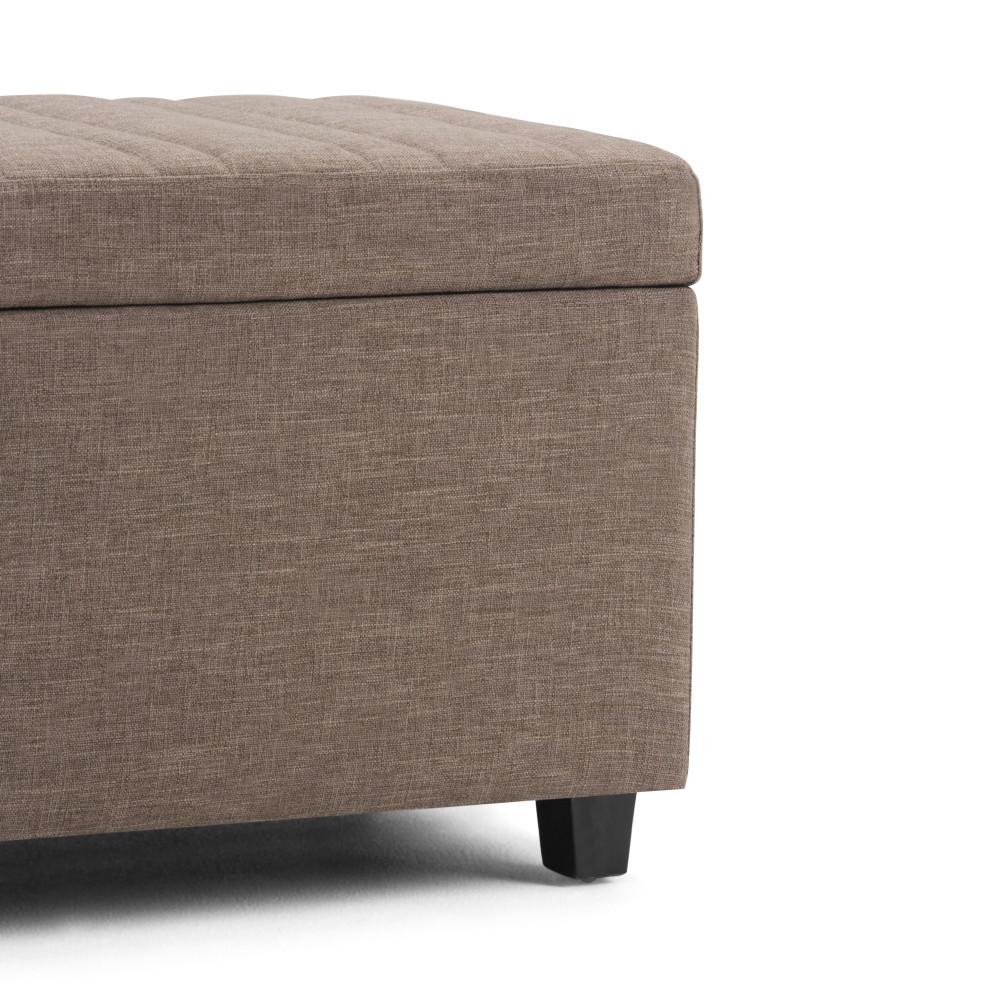 Darcy Storage Ottoman in Fawn Brown